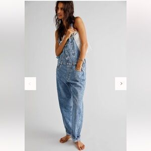 We The Free Ziggy Denim Overalls -Powder Blue